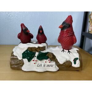 Gemmy Christmas Cardinal Trio Animated Sings Sleigh Ride New in Box Tested
